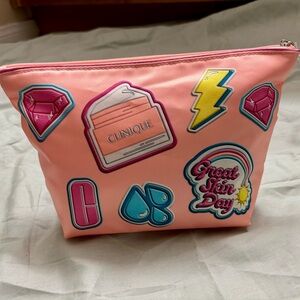 Clinique Pink Patchwork Cosmetic Pouch